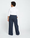 Stephanie Wide Leg Stripe Ponte Pants 30 Inch - Navy with Absinthe/Navy Stripe Image Thumbnmail #4