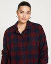 Maine Stretch Flannel Shirt - Black Cherry Plaid Image Thumbnmail #2