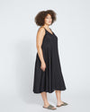 Sunshower Flowy Linen Dress - Black Image Thumbnmail #3