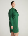 Stretch Poplin Rubicon Shirtdress - Kelly Green Image Thumbnmail #2