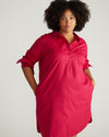 Stretch Poplin Rubicon Shirtdress - Cerise Image Thumbnmail #1