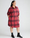 Maine Stretch Flannel Shirtdress - Cranberry Plaid Image Thumbnmail #1