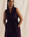 Hudson Linen Trench Dress - Acai Image Thumbnmail #2