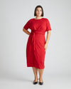 Delilah Liquid Jersey Dress - New York Red Image Thumbnmail #1