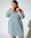 Stretch Cotton Chambray Rubicon Shirtdress - Heritage Blue Image Thumbnmail #4