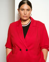 Bianca Double Breasted Ponte Blazer - Vermilion Red Image Thumbnmail #1