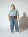 Lou High Rise Barrel Leg Jeans - Rizzo Blue Image Thumbnmail #1