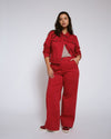 Carol High Rise High Stretch Jeans - Very Red Image Thumbnmail #1