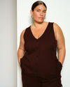 The Tailored Ponte Vest - Black Cherry Image Thumbnmail #1