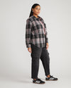 Jordan x US Millennial Stretch Flannel Shirt - Lavender Plaid Image Thumbnmail #3