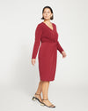 Velvety-Cool Jersey Twist Dress - Rioja Image Thumbnmail #3