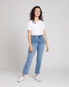 Whitney Super High Rise Seam Tapered Leg Jeans - Distressed Light Blue Image Thumbnmail #5