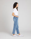 Whitney Super High Rise Seam Tapered Leg Jeans - Distressed Light Blue Image Thumbnmail #6