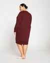 Bree Sweatshirt Dress - Black Cherry Image Thumbnmail #5