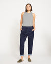 ComfortDenim Drawstring Jean Trouser - Dark Indigo Image Thumbnmail #1