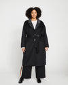 Reversible Double Face Luxe Coat - Black/Charcoal Image Thumbnmail #1