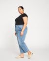 Donna High Rise Curve Straight Leg Jeans 27 Inch - Distressed Indigo Image Thumbnmail #7