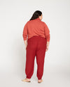 Dylan Luxe Twill Joggers - Sangria Image Thumbnmail #4