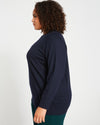 Eco Relaxed Core Sweater - Navy Image Thumbnmail #3