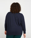 Eco Relaxed Core Sweater - Navy Image Thumbnmail #4