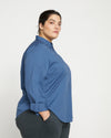 Elbe Popover Stretch Poplin Shirt Classic Fit - Bleu Scolaire Image Thumbnmail #3