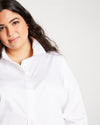 Elbe Popover Stretch Poplin Shirt Classic Fit - White Image Thumbnmail #7