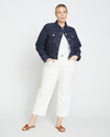 Etta High Rise Straight Leg Jeans 28 Inch - White Image Thumbnmail #1