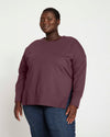 Fiona Open Side Sweatshirt - Faded Plum Image Thumbnmail #1