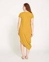 Iconic Geneva V-Neck Dress - Mustard Image Thumbnmail #4
