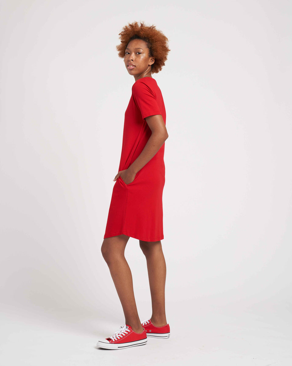 Halie T-Shirt Dress - Red