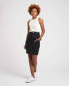 Harper Stretch Cotton Twill Cargo Skirt - Black Image Thumbnmail #4
