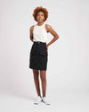 Harper Stretch Cotton Twill Cargo Skirt - Black Image Thumbnmail #1