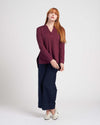 Groove High-Low Pique Tunic - Fig Image Thumbnmail #1