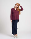 Groove High-Low Pique Tunic - Fig Image Thumbnmail #3
