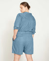 Juniper Linen Easy Pull-On Shorts - Chambray Blue Image Thumbnmail #5