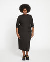 Lexi Long Sleeve Rib Maxi Dress - Black Image Thumbnmail #1