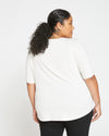 Lily Liquid Jersey Crew Neck Stovepipe Tee -  White Image Thumbnmail #4