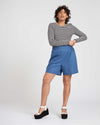 Juniper Linen Easy Pull-On Shorts - Washed Indigo Image Thumbnmail #2