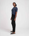 Marina Luxe Twill Pull-On Pants - Black/Black Matte Image Thumbnmail #3