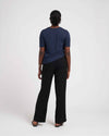 Marina Luxe Twill Pull-On Pants - Black/Black Matte Image Thumbnmail #5