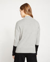 Mel Mockneck Sweater - Heather Grey/Black Image Thumbnmail #4
