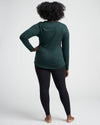Mia Long Sleeve Easy Tee - Forest Green Image Thumbnmail #4