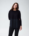 Dalia Mixed Media Sweater - Black Image Thumbnmail #1