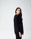 Dalia Mixed Media Sweater - Black Image Thumbnmail #3