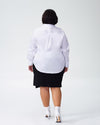 Elbe Popover Stretch Poplin Shirt Petite Fit - White Image Thumbnmail #3