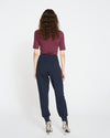 Luxe Laid-Back Ponte Joggers - Navy Image Thumbnmail #4