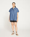 Perfect Chambray Short Sleeve Shirt - Midnight Blue Image Thumbnmail #1