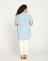 Perfect Chambray Short Sleeve Shirt - Morning Blue Image Thumbnmail #4