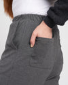 Everything Jersey Cuffed Pants - Charcoal Image Thumbnmail #3