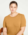 Elevated Buttons Tee - Caramel Image Thumbnmail #1